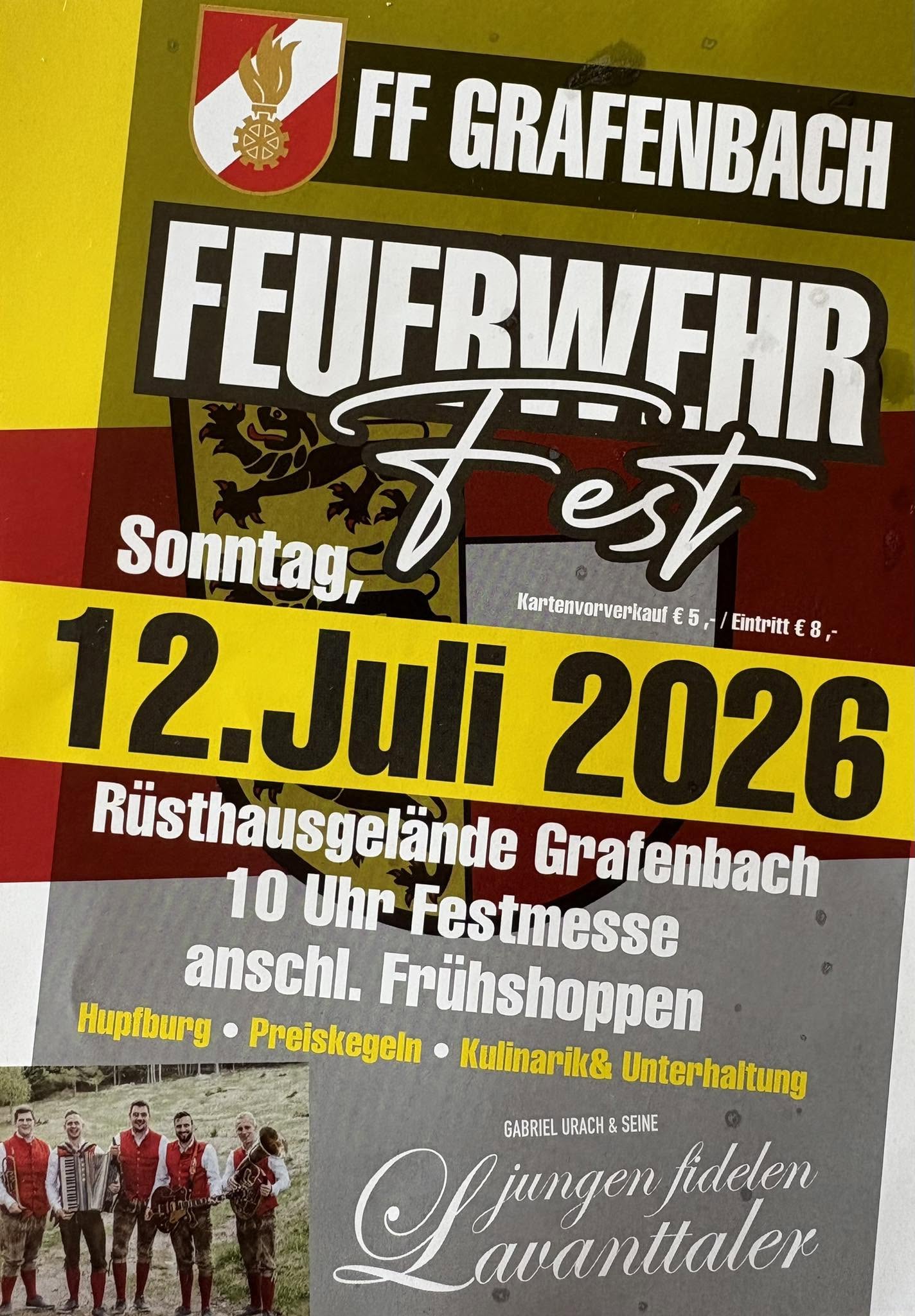 Feuerwehrfest Einladung
