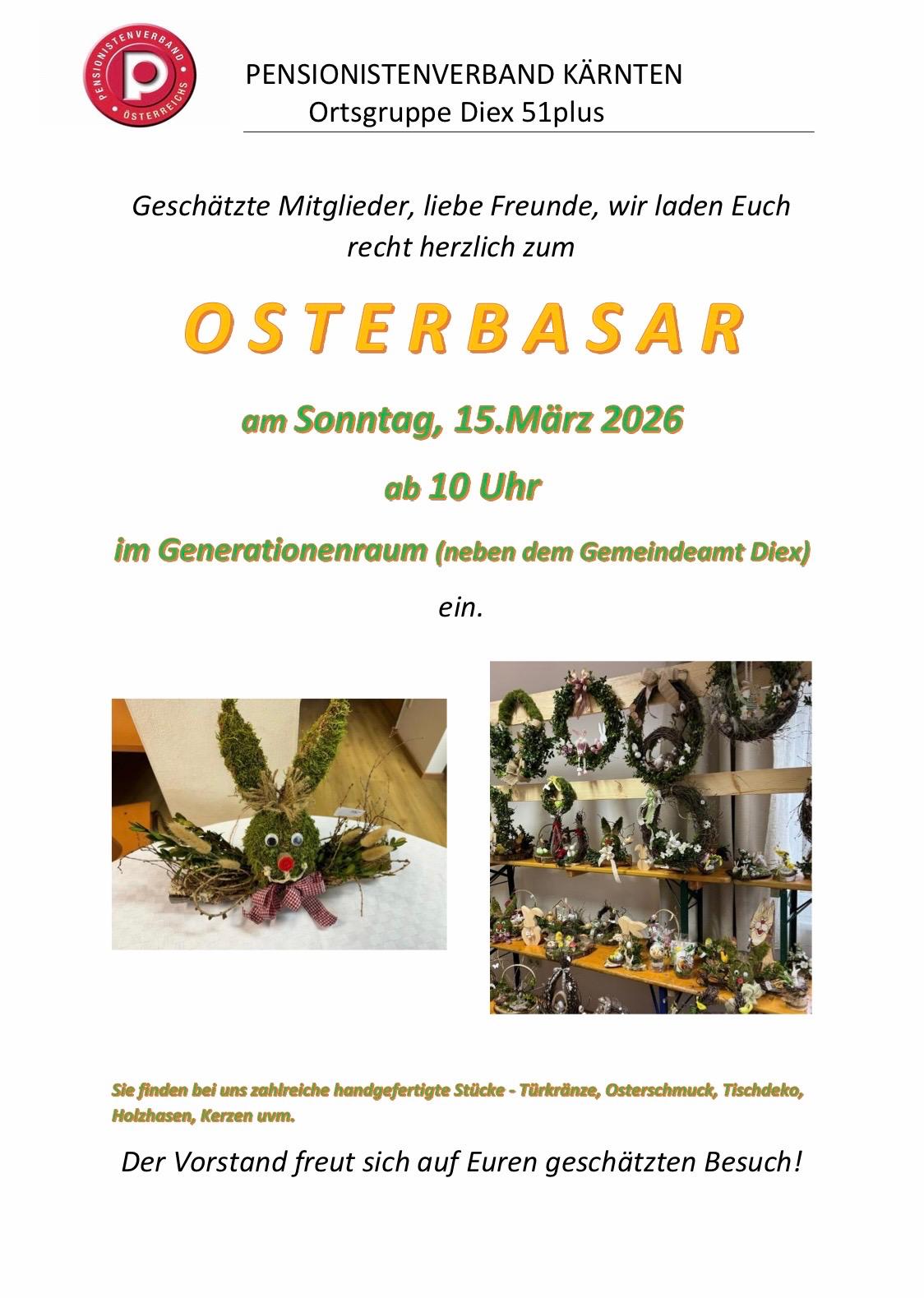 Einladung Osterbasar